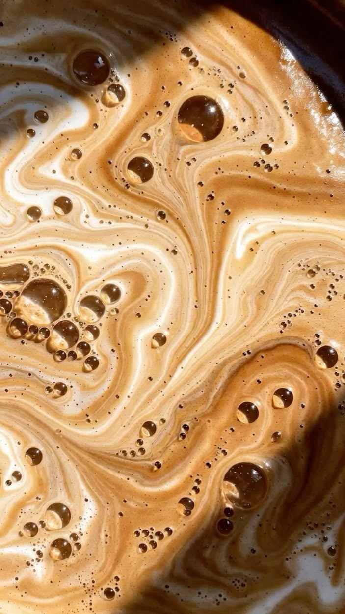 A latte seen from above